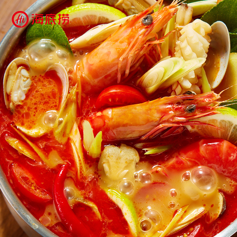 海底捞一人份冬阴功火锅底料120g 酸辣味 调味品调味料 泰式风格异域风味酸辣粉丝冬阴功汤涮煮海鲜高清大图