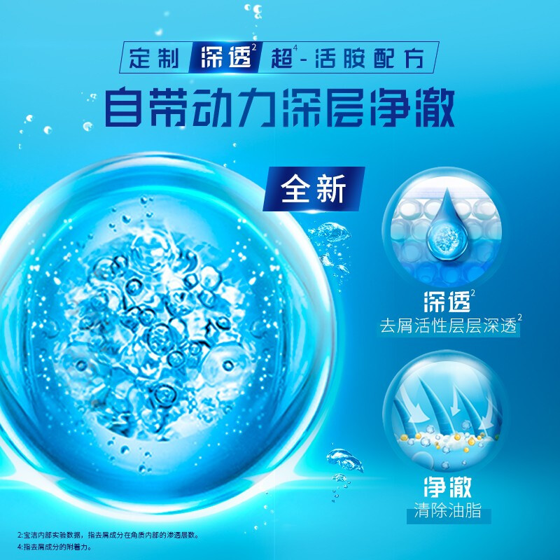 海飞丝深透去屑洗发水控油净澈型300G (止痒去油无硅油洗发露洗头膏男女通用苏宁自营)