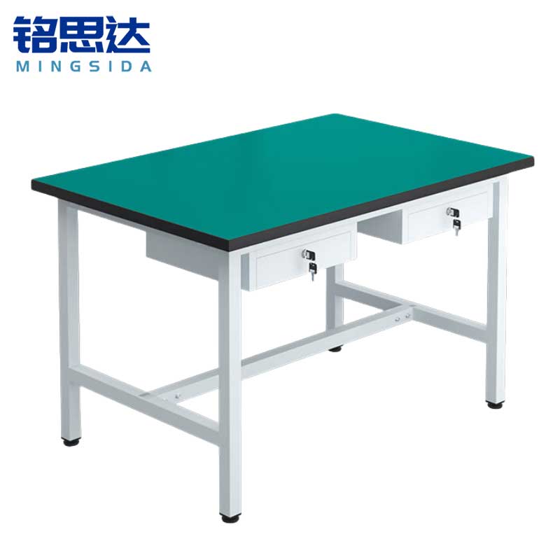 铭思达轻型防静电工作台120*80*75cm双抽张