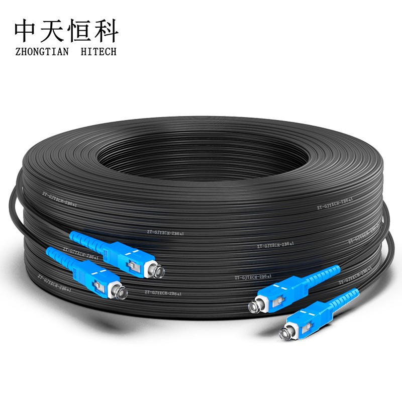 光纤跳线SC-SC成品皮线光缆尾纤线 200米 黑色 ZT-2X-S200