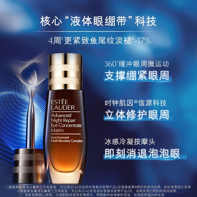 雅诗兰黛小棕瓶眼部精华 液体眼绷带精华眼霜抗皱紧致修护淡细纹