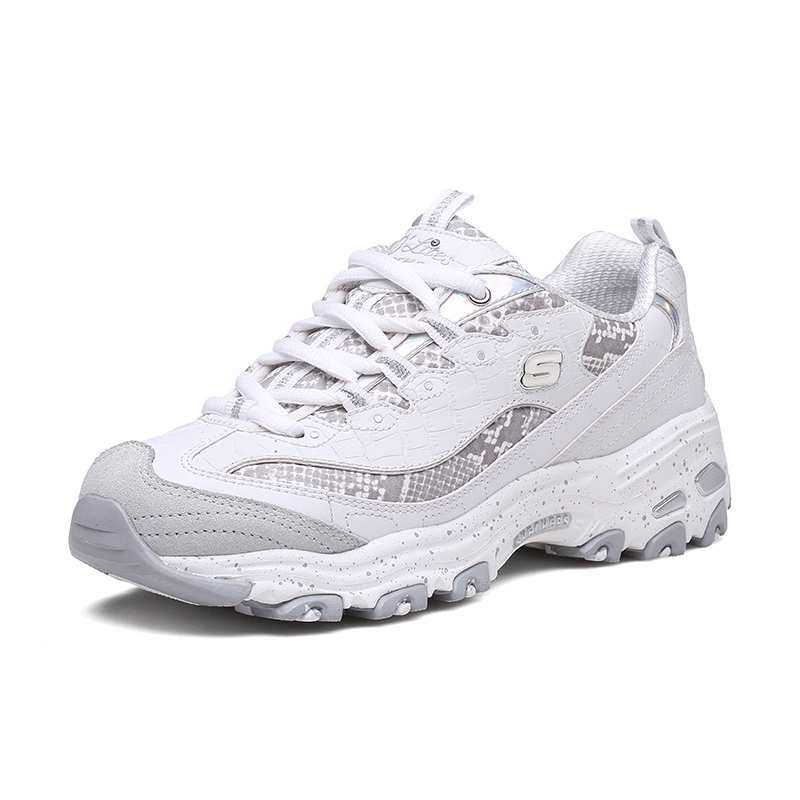 Skechers斯凯奇情侣鞋D’lites新款休闲鞋 复古熊猫鞋男女66666054/W SL