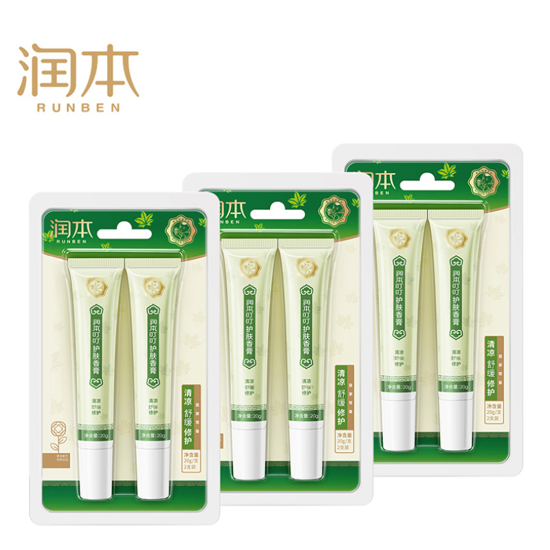 润本无蚊护肤香膏6支装止痒膏舒缓蚊子蚊虫叮咬 孕妇宝宝婴儿可用