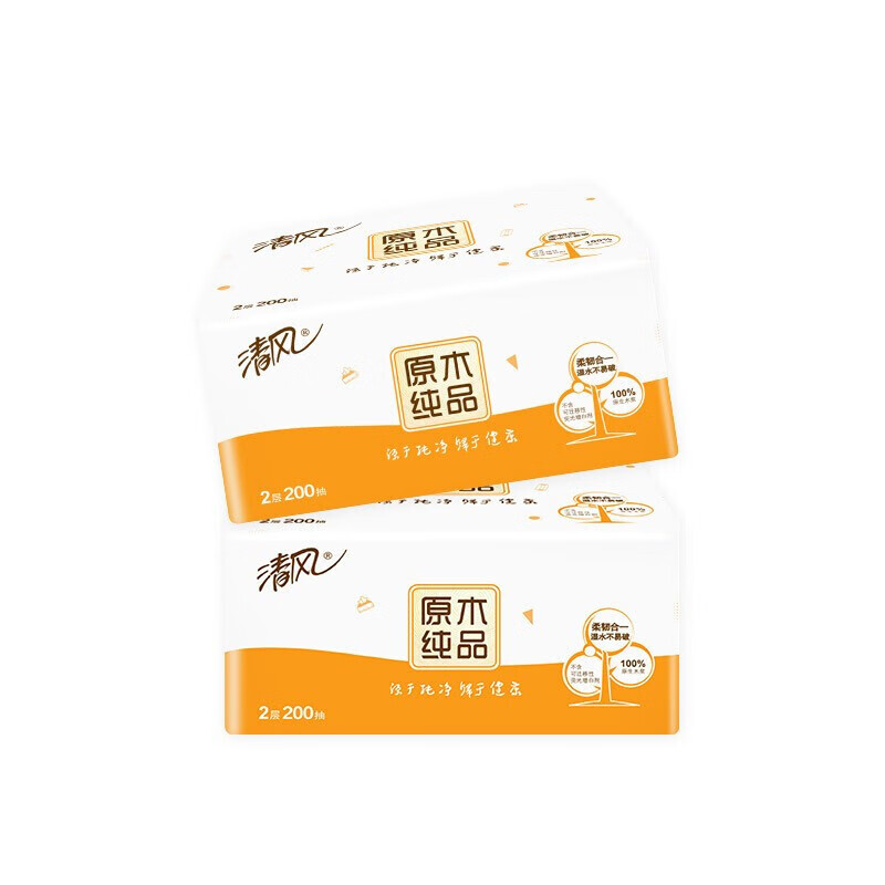 清风 超质感系列抽纸24包(2层200抽)