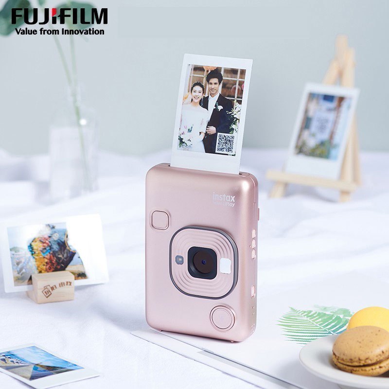 [数模来袭]富士(FUJIFILM)instax mini LiPlay腮金红 立拍立得胶片相机 套餐四(含60张相纸