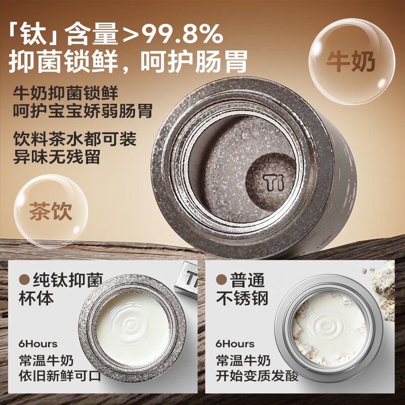 物生物KEEPER双饮钛杯-轻奢灰棕高清大图