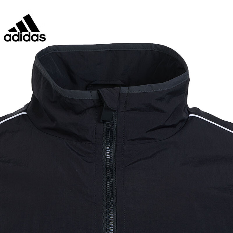阿迪达斯 (adidas)男女外套 2023春夏新款运动服宽松卫衣时尚舒适弹力透气开衫夹克 IA9425/立领高清大图