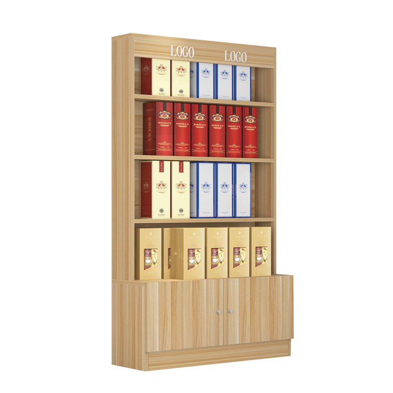 艺可恩木质烟柜展示柜便利店专卖柜台茶叶零食展柜红酒展示架陈列架