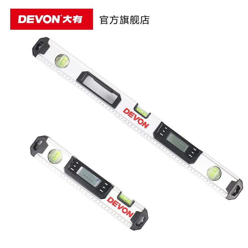 大有数显水平仪水平尺9418高精度带强磁电子角度水平尺精度自动找平 30厘米水平尺