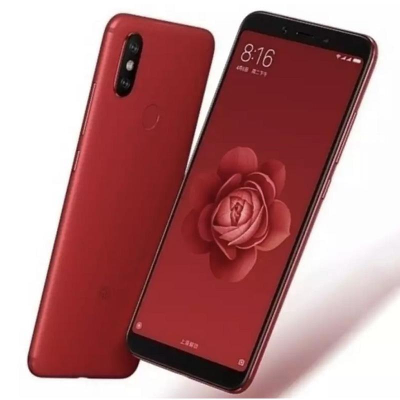 二手9成新小米mi小米6x手机599全面屏ai双摄赤焰红4gb128gb全网通4g