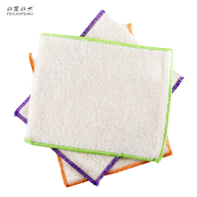 非草非木 竹纤维毛巾材质洗碗巾厨房清洁 洗碗布去油不沾油3条装（23*18.5cm）(包)