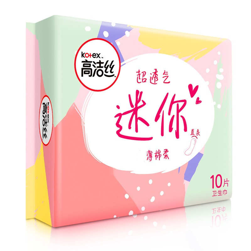 高洁丝(Kotex) 迷你巾190mm10片*6包 柔软透气日用 零触感护垫姨妈巾 超薄绵柔直条卫生巾高清大图