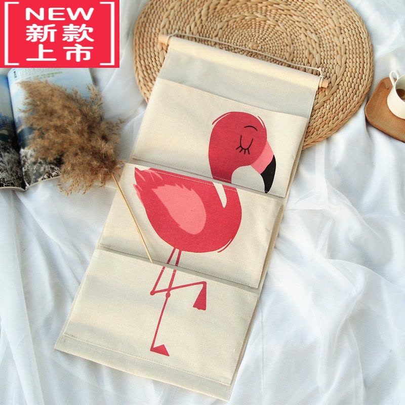 可莉允可爱卡通动物布艺墙挂式收纳挂袋门后幼儿园儿童图书绘本整理书袋图片