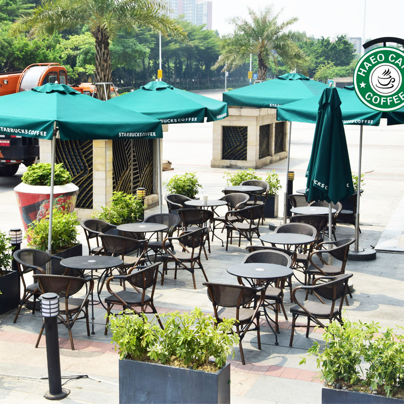 寻木匠户外桌椅星吧克别墅庭院阳台咖啡厅奶茶店外摆桌椅靠背藤椅五