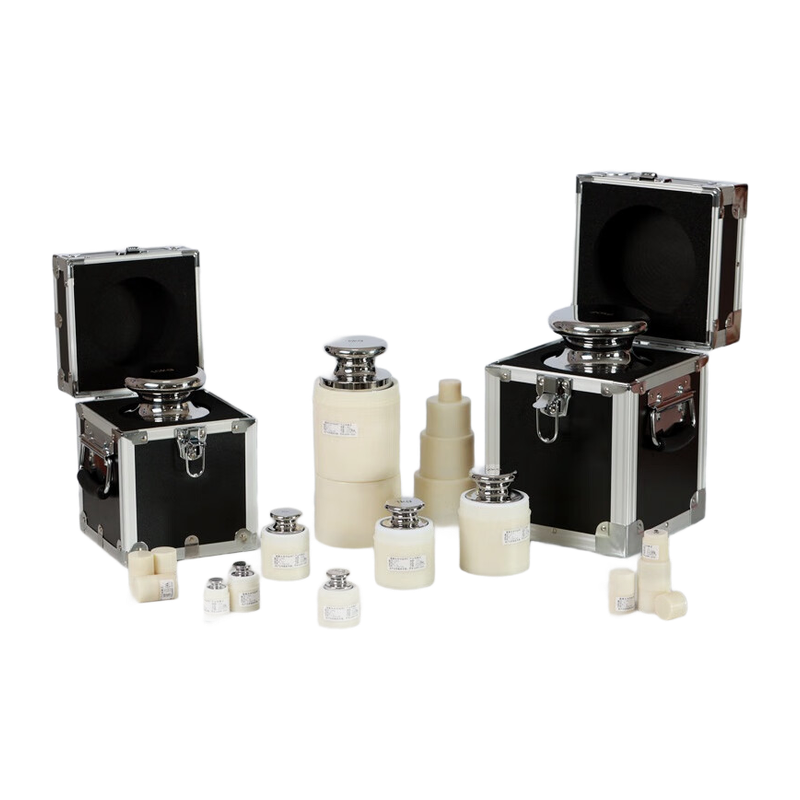 鸣固 F1级304不锈钢标准砝码高精度校准天平砝码 铝合金箱套装 500g-1mg  24个