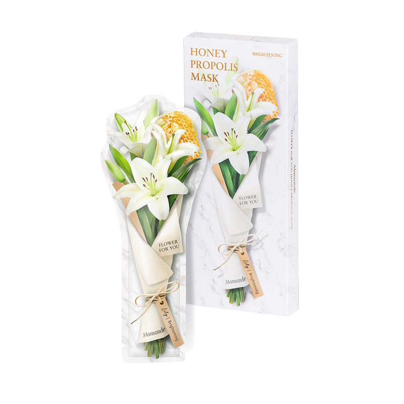 梦妆(mamonde)花语蜜意蜂胶百合焕亮净透面膜 25ml*5ea 提亮肤色 舒缓