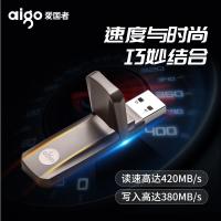 爱国者(Aigo)U391固态U盘128G高速USB3.1 GEN1优盘商务办公防尘防磁防震 锌合金外壳 锖色