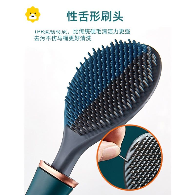 马桶刷长柄家用卫生间网红轻奢风壁挂洗厕所刷子无死角马桶清洁刷 JING PING图片