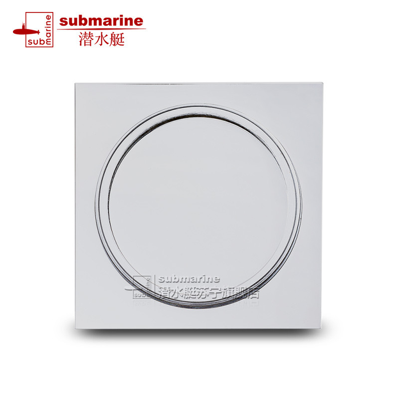 潜水艇(submarine)全铜防臭地漏防臭式防反水防堵塞隐形落水口地漏TFD50-10高清大图