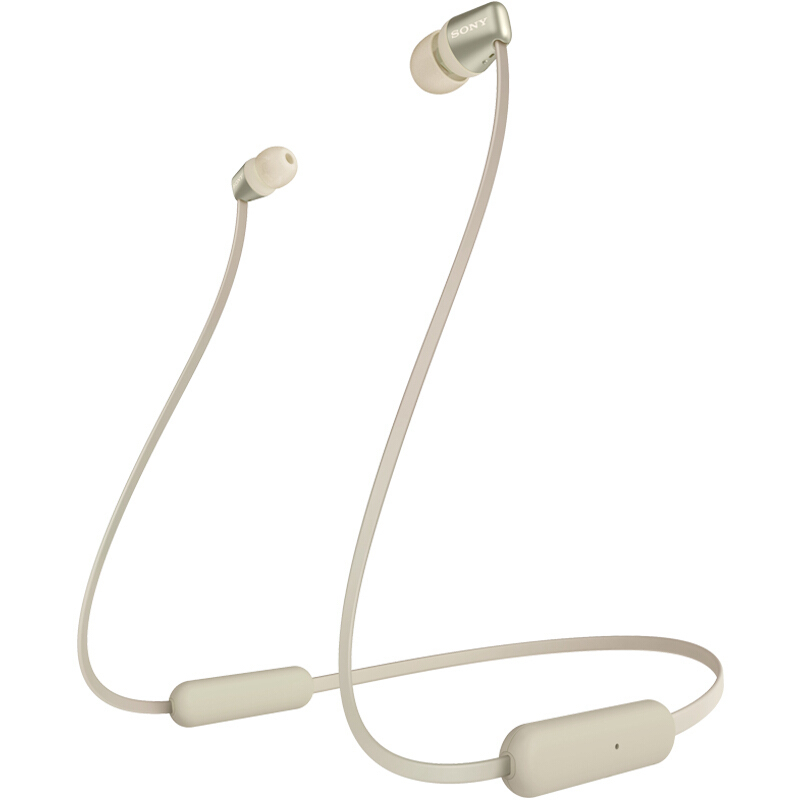 索尼(SONY)WI-C310 无线蓝牙入耳式立体声耳机 手机耳机 颈挂线控 金色