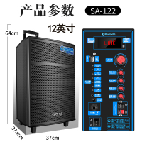 先科 (SAST) SA- 122英寸广场舞音响 蓝牙拉杆音箱 彩灯户外便携式音响大功率低音炮KTV 扩音器带无线麦克风