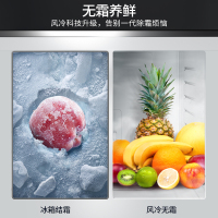 奥马(Homa)201升三门冰箱 三开门风冷无霜 家用保鲜节能 省电静音 超纤薄嵌入式电冰箱 BCD-201WD银色