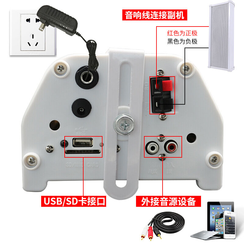 澳狒 户外铝合金音柱 室外防水壁挂有源音柱 800W 1个高清大图