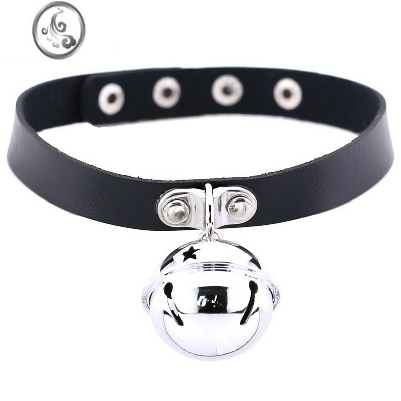 jimi街拍夜店项圈女颈带情侣牵引绳choker项链颈链铃铛项圈情趣项圈男