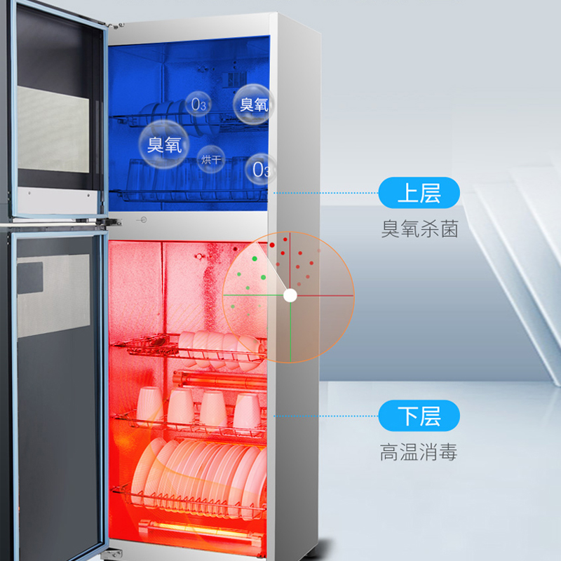 康宝(Canbo)XDZ210-VA1 消毒柜家用 新款立式 双门双层 厨房小型碗筷柜 二星级高温分层控制 大容量商用高清大图