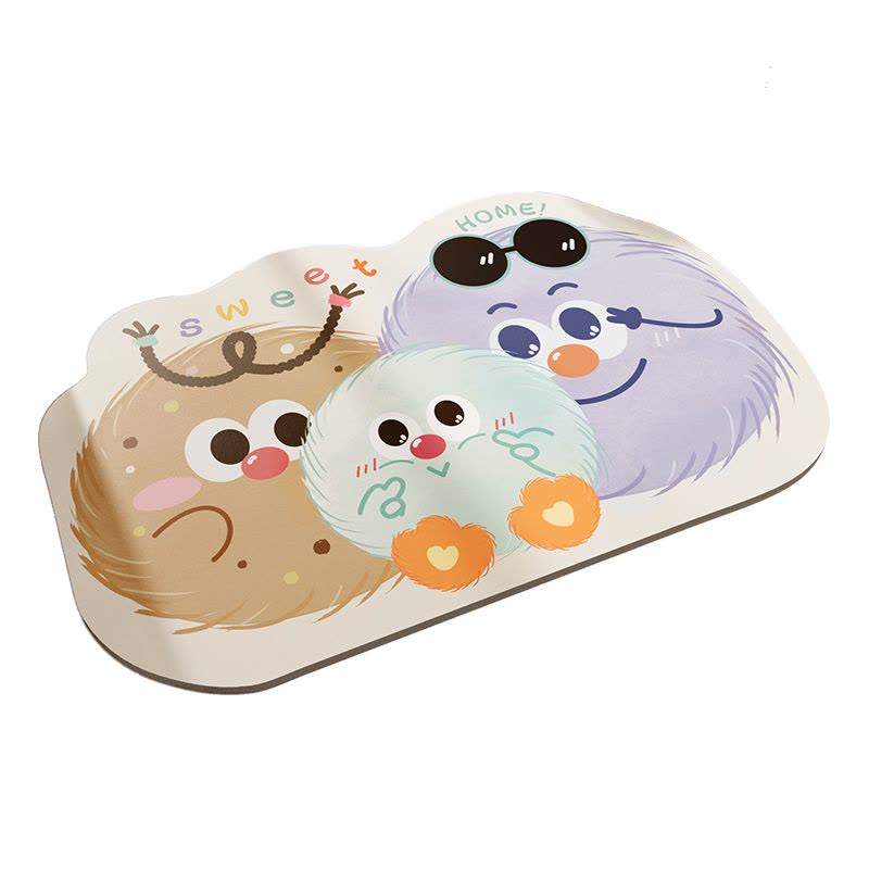 卡通浴室吸水地垫图片