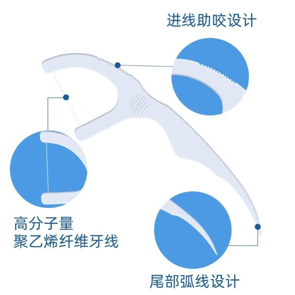 志海独立包装牙线棒超细剔牙签成人儿童牙线棒盒装高清大图