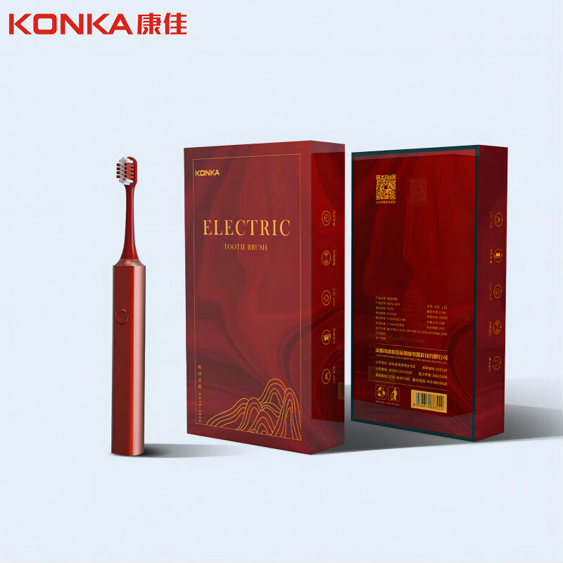 康佳(KONKA) KDYS-3804(W)家用全自动超声波美白牙刷 USB接口充电(单位:只)红色高清大图