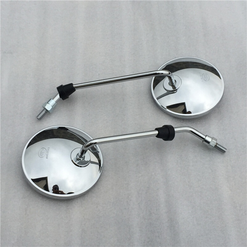 电动车后视镜踏板车反光镜倒车镜通用改装爱玛雅迪新日8mm后视镜1对b