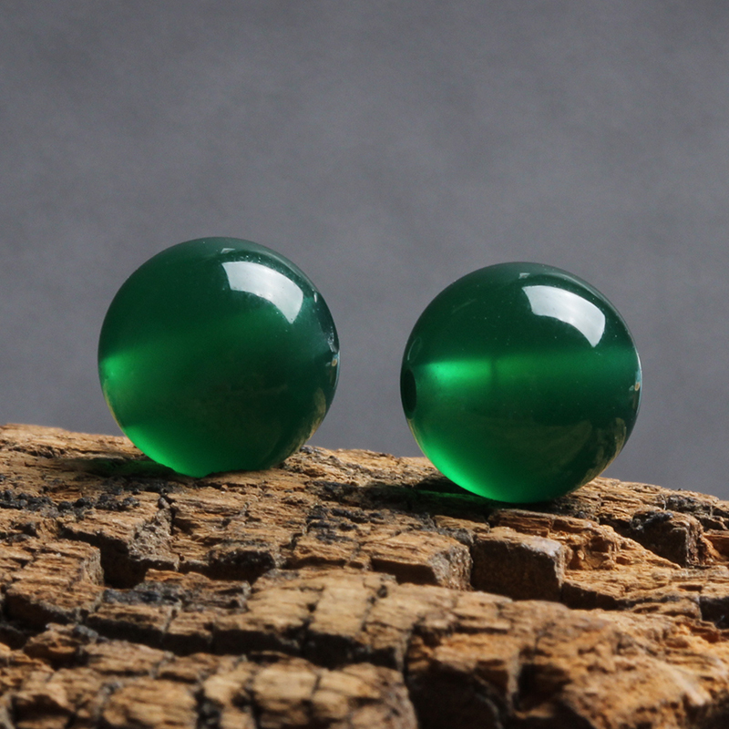 7a天然绿玛瑙散珠子半成品diy饰品配件水晶材料绿色玛瑙整包 优选6mm