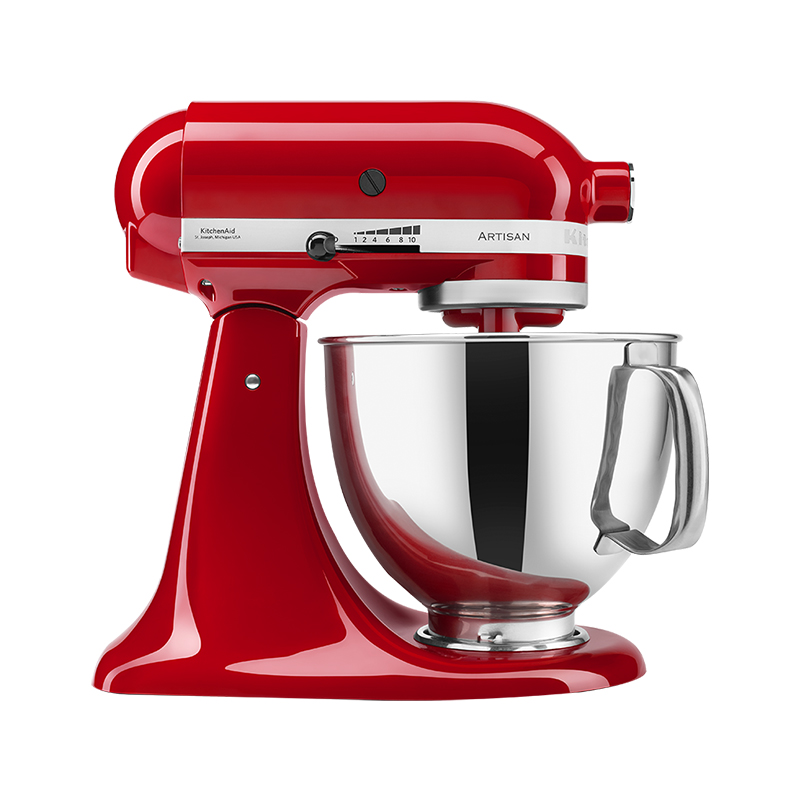 5QT美国凯膳怡Kitchenaid厨师机5KSM125C多功能搅拌机家用电器全自动和面机 帝王红
