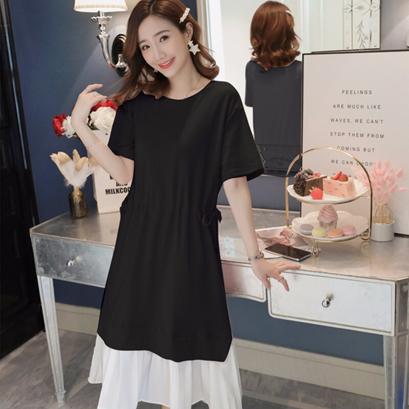 迪鲁奥(DILUAO)孕妇装夏装外出2021新款孕妇连衣裙中长款时尚潮妈孕妇裙子夏季宽松透气