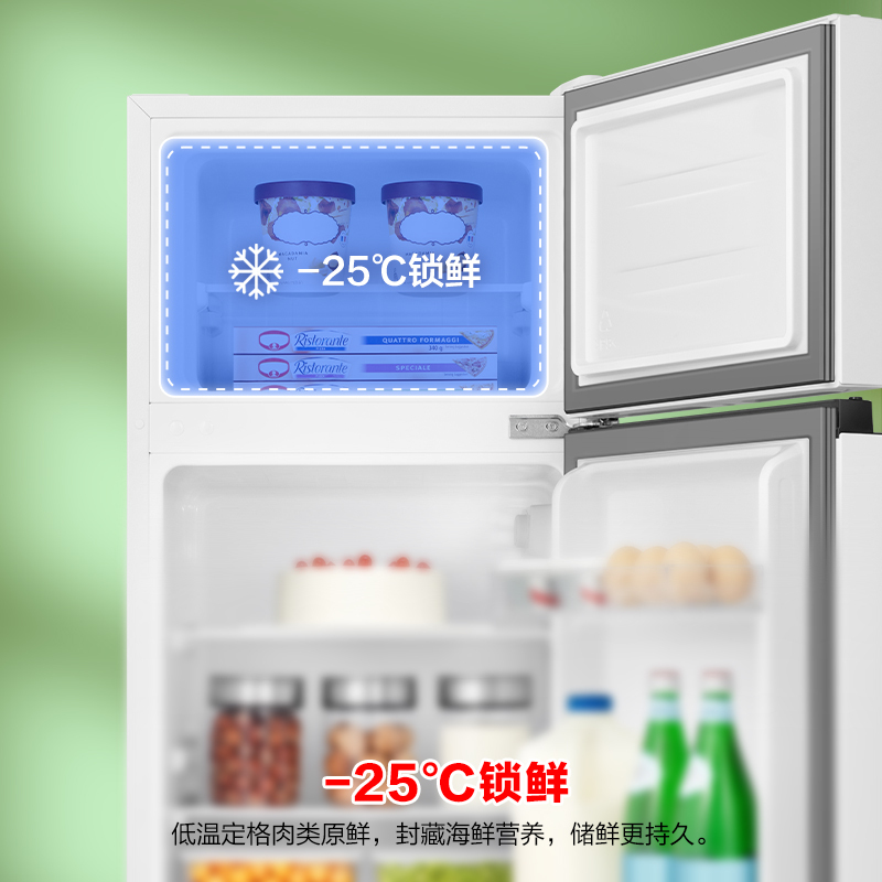 容声(Ronshen)125升 双门两门电冰箱 家用 迷你小型 宿舍租房节能 保鲜冷冻冷藏BCD-125D11D