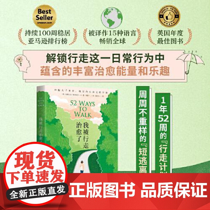 我被行走治愈了 解锁行走日常行为疗愈力 52种创新走法行走方案12分钟快走跳舞式行走逆向行走冥想行走步行爱好者参考书籍高清大图