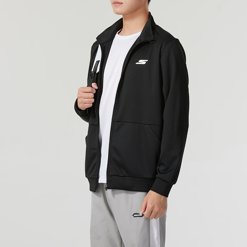 斯凯奇(Skechers)男士新款运动夹克健身训练时尚休闲外套P224M122-03K8 ZP高清大图