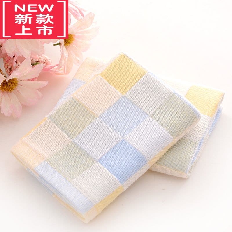 可莉允双层纱布童巾50x25儿童擦脸洗澡双用贴背吸汗毛巾多条优惠装图片