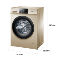 海尔（Haier）EG80B829G 全自动洗衣机滚筒 8公斤 变频滚筒大容量洗衣机 琥珀金外观 轻柔雪纺洗