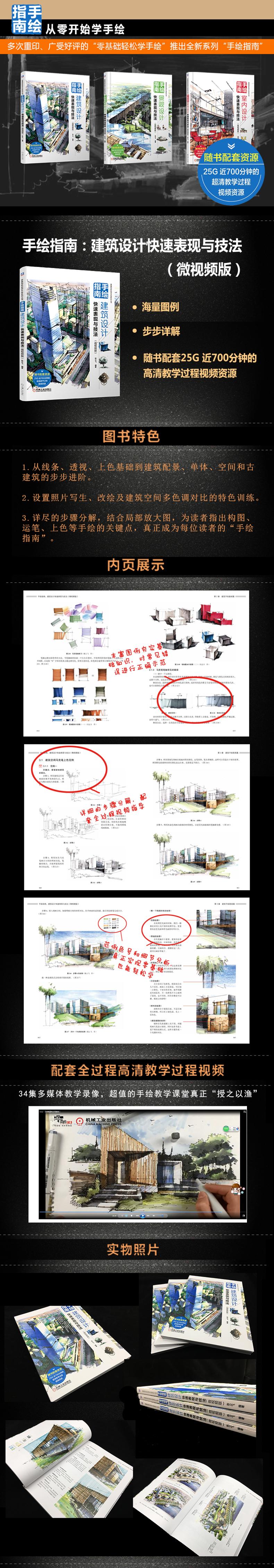 手绘指南:建筑设计快速表现与技法(微视频版)高清大图