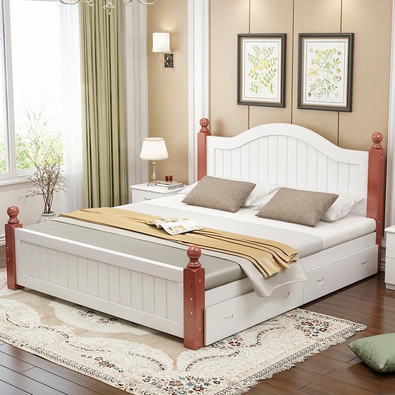 床18米床简约现代主卧实木床15米双人床12米经济型单人床欧式床1米8的