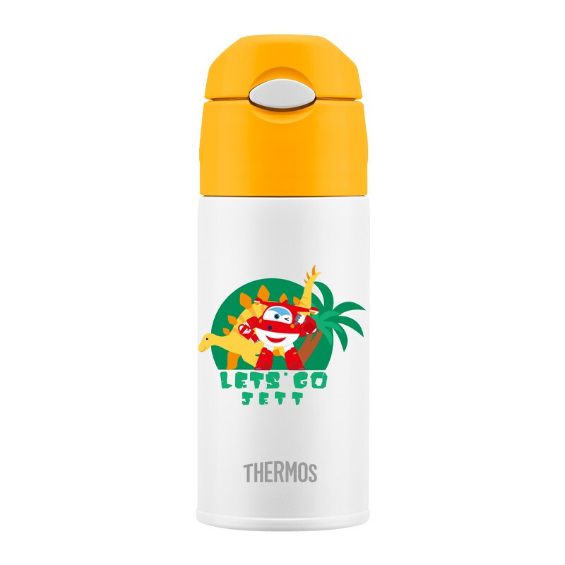 膳魔師(THERMOS) 联名超级飞侠儿童真空不锈钢吸管保温杯 super wings