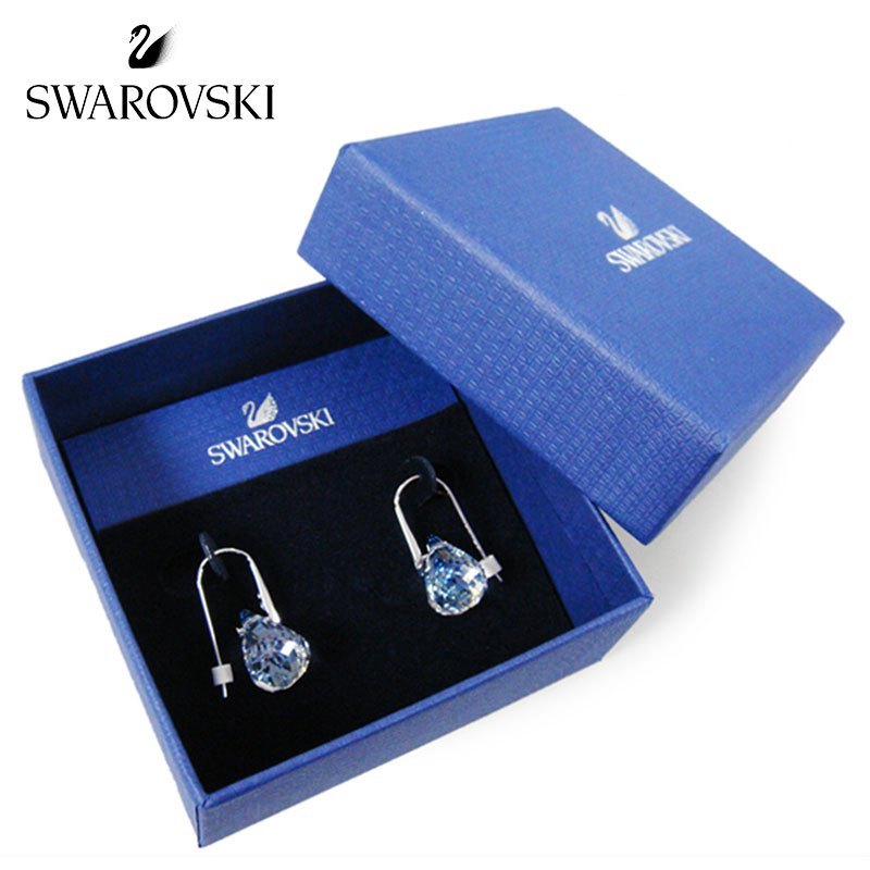 施华洛世奇(Swarovski) LUNAR水晶水滴穿孔耳环 耳饰 欧美风格 人造水晶 送恋人 女士
