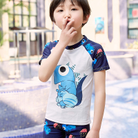儿童泳衣男孩防晒速干分体泳装男童小学生中大童泳裤宝宝温泉泳衣卓妈妈