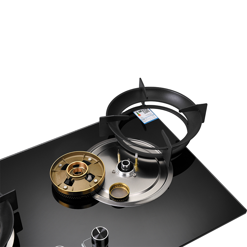 灶具T2953钢化玻璃直燃火天然气台嵌俩用JZT-B8333高清大图