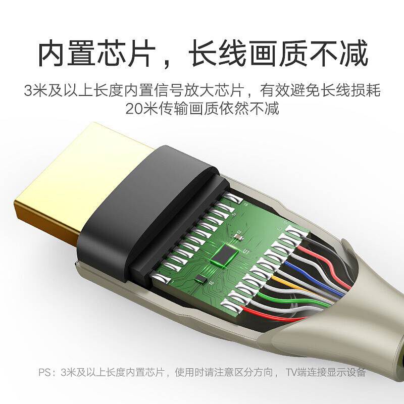 绿联(UGREEN) 50108 2.0版 电脑主机机顶盒连接电视显示器投影仪3D视频连接线2米 根 HDMI连接线高清大图