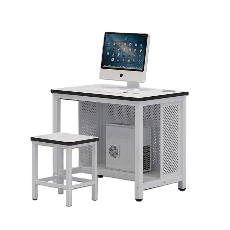 戴劲 机房微机室单双人培训电脑桌驾校培训考试桌子 0.8单人后机箱高清大图