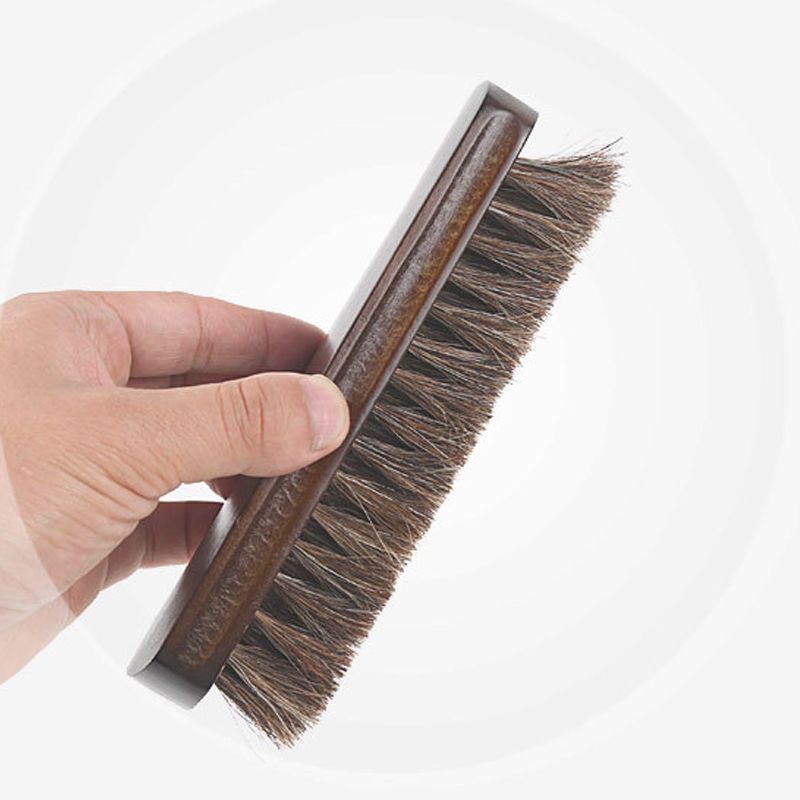 红木马毛刷买2送1实木马鬃毛鞋刷大号皮鞋刷软毛鞋刷马毛刷子清洁上油